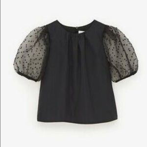 ZARA Kids Girl Taffeta And Organza Top
